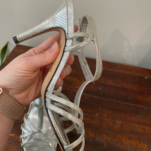 Antonio Melani‎ Strapy Sliver Heels Size 6.5 - Picture 11 of 13